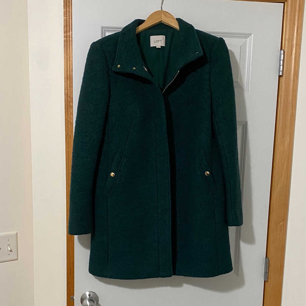 Loft Women's Dark Green Pea Coat